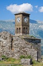 Ruins of old castle in Gjirokaster, Albania