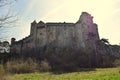 Ruins of old castle on rocks Royalty Free Stock Photo
