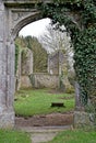 The ruins of a old church in Kent England that was destroyed in the second world war by a doodlebug bomb Royalty Free Stock Photo