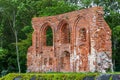 Ruins of old church in Trzesacz in Poland