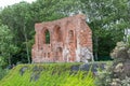 Ruins of old church in Trzesacz in Poland