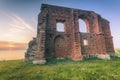 Ruins of the old church in Trzesacz Royalty Free Stock Photo