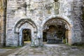 Ruins of the old convent of San Domingos in the city of Pontevedra, Galicia in Spain Royalty Free Stock Photo