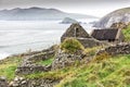 Irish Farmhouse Ruin on Cliff Royalty Free Stock Photo