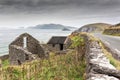 Irish Farmhouse Ruins on Cliff Road Royalty Free Stock Photo