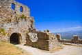 Ruins of old fort in Mystras, Greece Royalty Free Stock Photo