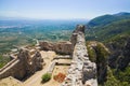 Ruins of old fort in Mystras, Greece Royalty Free Stock Photo