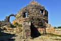 ruins of an old fortress. Antique buildings Royalty Free Stock Photo