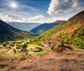 Ruins in the old Geogrian village Mazeri. Royalty Free Stock Photo