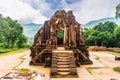 Ruins of Old hindu My Son temple Royalty Free Stock Photo