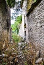 ruins of an old house, photo as a background , in janovas fiscal sobrarbe , huesca aragon province