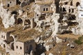 Ruins of old houses in Cappadocia, Turkey Royalty Free Stock Photo