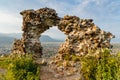 Ruins of old hungarian castle in Khust city, Ukraine Royalty Free Stock Photo