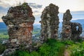 Ruins of old hungarian castle in Khust city, Ukraine Royalty Free Stock Photo