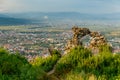 Ruins of old hungarian castle in Khust city, Ukraine Royalty Free Stock Photo