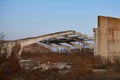 The ruins of an old livestock farm