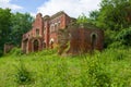 Ruins of the old manor house of barons Vrangel estate. Torosovo, Russia Royalty Free Stock Photo