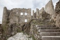 Ruins of old medieval castle of Bargeme in Provence France