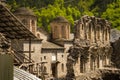 Ruins of an old monastery on Mount Olympus Royalty Free Stock Photo