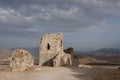 Ruins of the old Moorish castle of the Star in Teba, Malaga