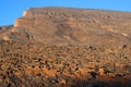 Ruins of old mudflat buildings in the city Biladt Sait in Oman