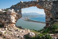 Ruins of the old Navarino castle, Peloponnesus, Greece Royalty Free Stock Photo