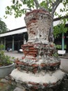 The ruins of the old pagoda around the temple area