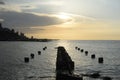 Ruins of the old port of Playa Grande