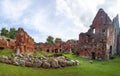 Ruins of old Prussian Insterburg castle, Chernyahovsk, Kaliningrad region