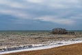 Ruins of the old rusty West Pier in Brighton Royalty Free Stock Photo