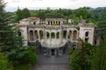 The ruins of the old Soviet sanatorium Medea, whose architecture which is basically a synthesis of Stalinist period