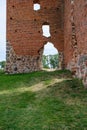 Ruins of old stone castle in Ludza city, Latvia