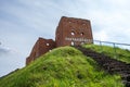 Ruins of old stone castle in Ludza city, Latvia