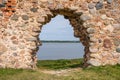 Ruins of old stone castle in Ludza city, Latvia