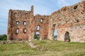 Ruins of old stone castle in Ludza city, Latvia