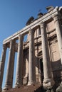 Temple of Antoninus Pius and Faustina in the Roman Forum, Italy Royalty Free Stock Photo