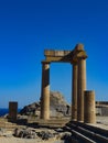 Ruins of a Old Temple in Lindos Greece