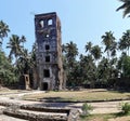 Ruins of old watch tower in Portugese fort in Revdanda