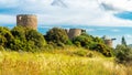 Ruins of old windmills Datca, Turkey Royalty Free Stock Photo