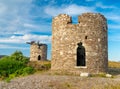 Ruins of old windmills Datca, Turkey Royalty Free Stock Photo