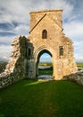 Ruins of Oratory of Saint Molaise abbey on Devenish Island Royalty Free Stock Photo