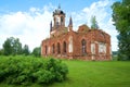 The ruins of the Orthodox Church of the Kazan icon of the mother of God in the village Andrianovo, Leningrad region