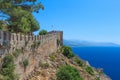 Ruins of Ottoman fortress in Alanya Royalty Free Stock Photo
