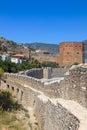 Ruins of Ottoman fortress in Alanya Royalty Free Stock Photo