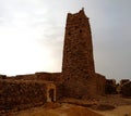 Ruins of Ouadane fortress and mosque in Sahara, Mauritania Royalty Free Stock Photo