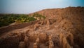 Ruins of Ouadane fortress in Sahara, Mauritania Royalty Free Stock Photo