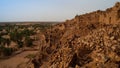 Ruins of Ouadane fortress in Sahara Mauritania