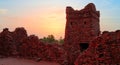 Ruins of Ouadane fortress in Sahara Mauritania Royalty Free Stock Photo