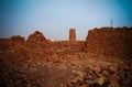 Ruins of Ouadane fortress in Sahara at Mauritania Royalty Free Stock Photo
