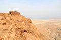 Ruins of palace and fortress Masada with dead sea panorama, Israel Royalty Free Stock Photo